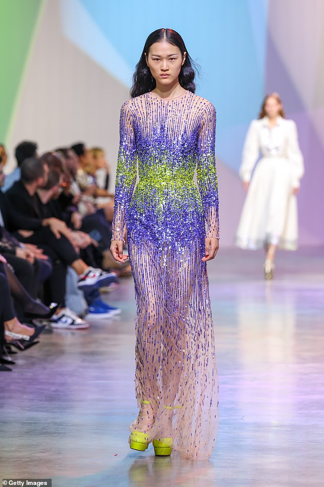 ELIE SAAB: Not just for winter, this shimmering detail gives summer occasionwear eye-catching glamour