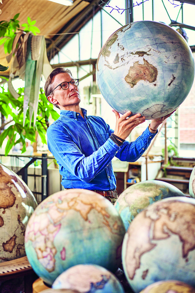 When Peter Bellerby was a boy he wanted a globe. Specifically he wanted, in his words, 'one of those gaudy bar globes you'd see in the Sunday supplements'