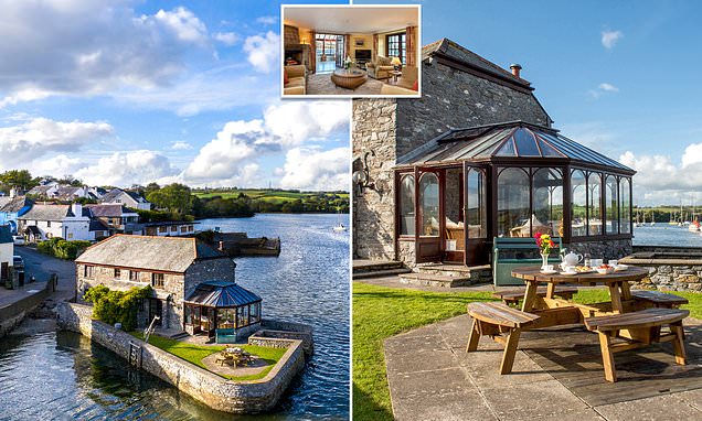 Stunning three-bedroom waterfront home that was once a ferry terminal connecting Cornwall